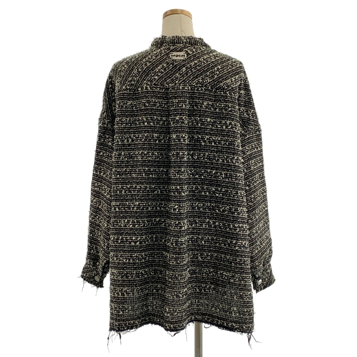 TANAKA / タナカ POPOVER WORK SHIRT / ツイード フリンジ オーバーシルエット スリット プルオーバー / 総裏地