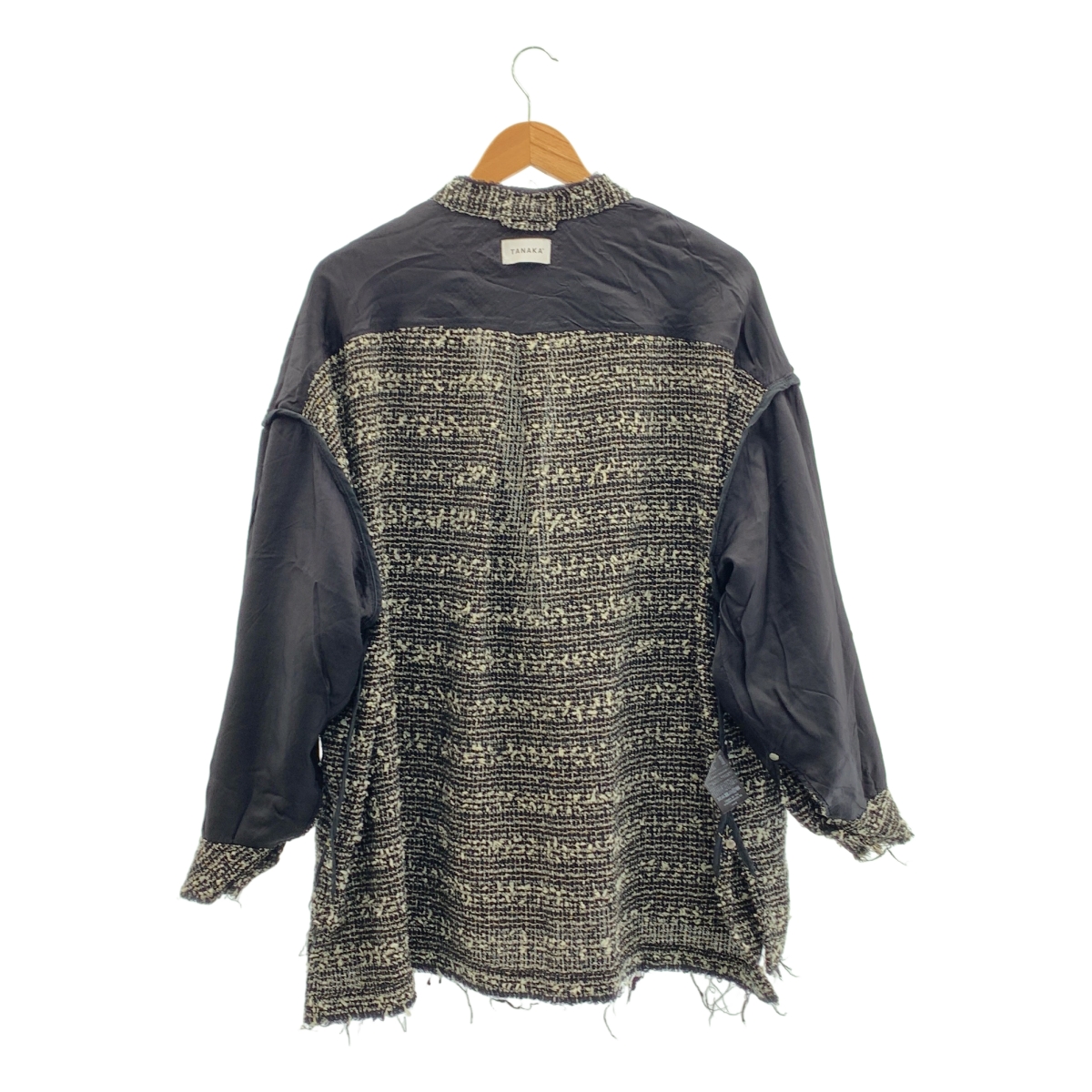 TANAKA / タナカ POPOVER WORK SHIRT / ツイード フリンジ オーバーシルエット スリット プルオーバー / 総裏地