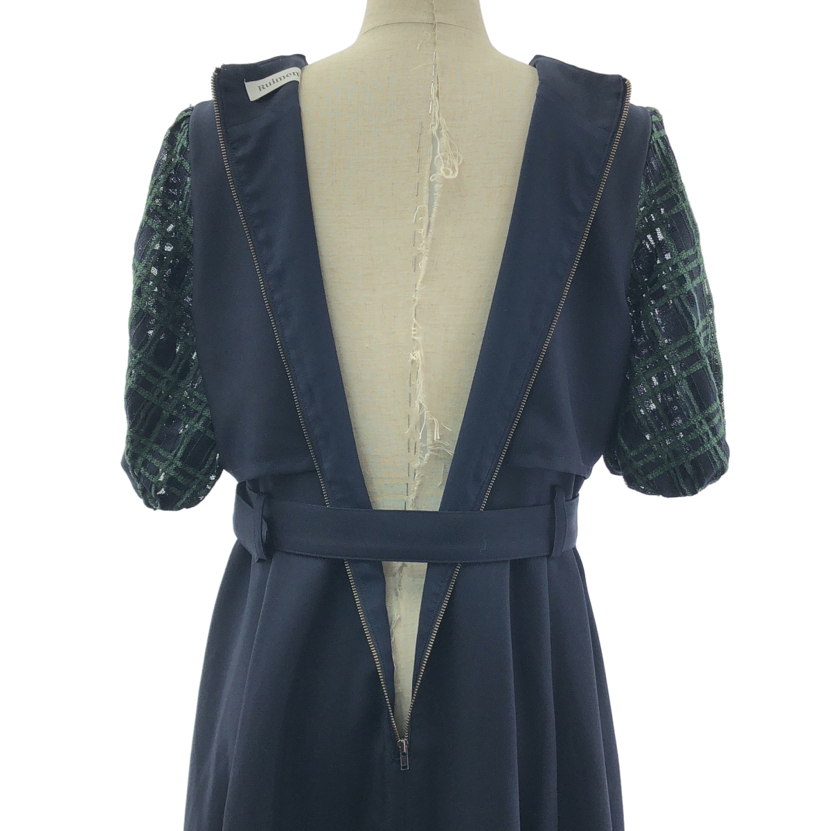 その他 puff sleeve docking dress ワンピース