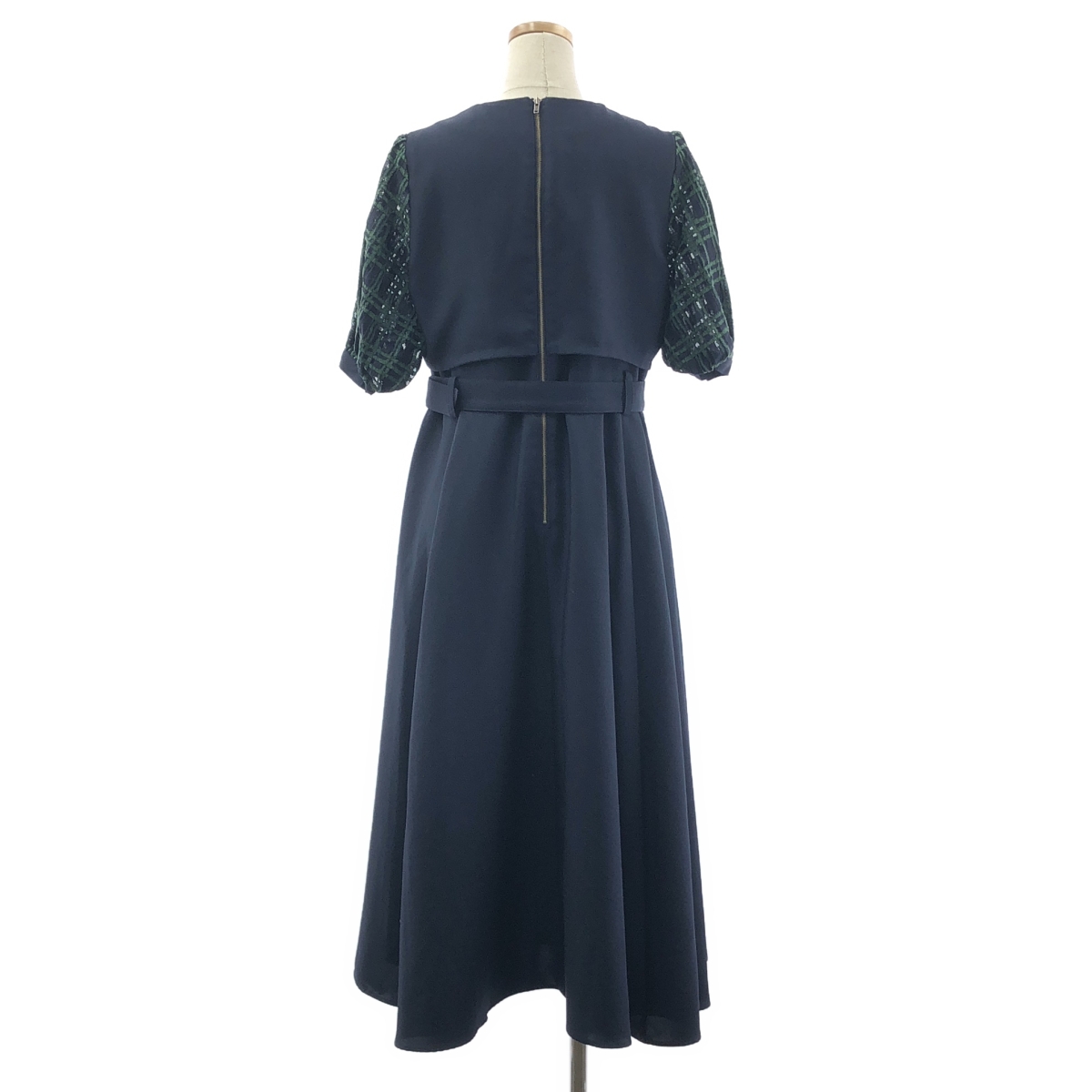 その他 puff sleeve docking dress ワンピース