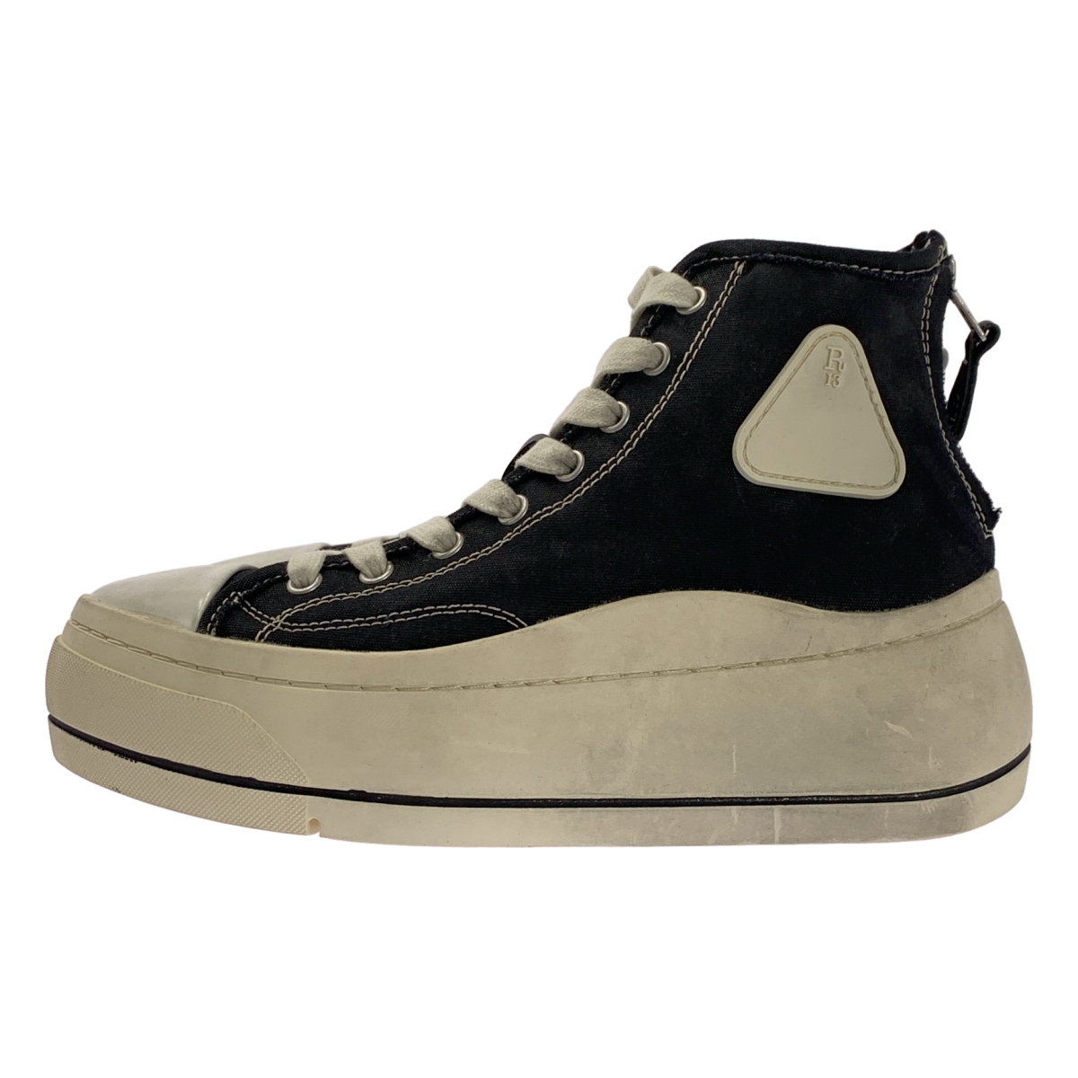 R13 / アール サーティーン プラットフォーム バックジップ ハイカット スニーカー