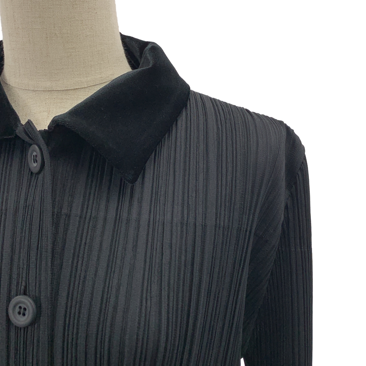 PLEATS PLEASE ISSEY MIYAKE / プリーツプリーズイッセイミヤケ ベロアカラー ロング ジャケット