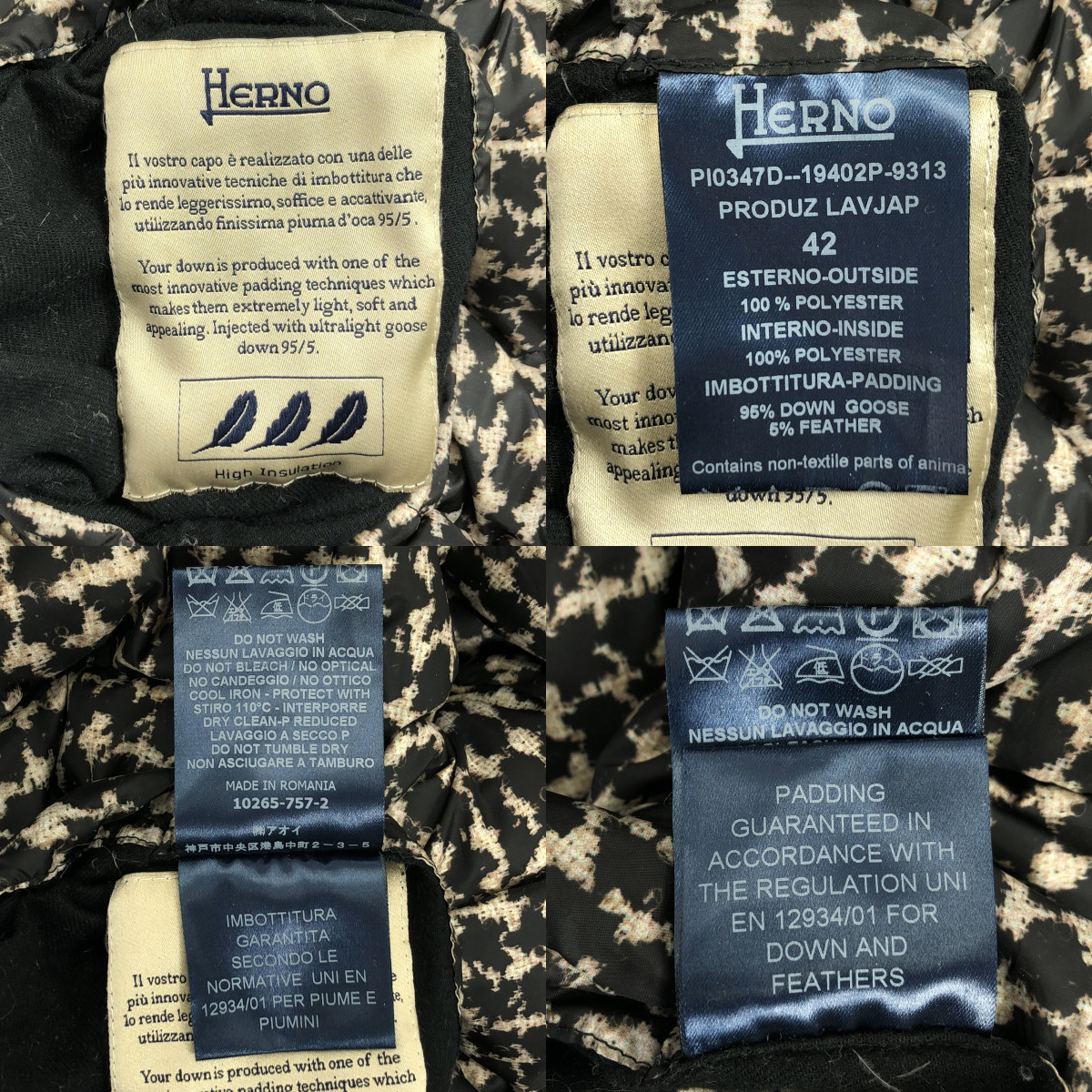 HERNO / ヘルノ リバーシブル ボトルネック ダウン ジャケット