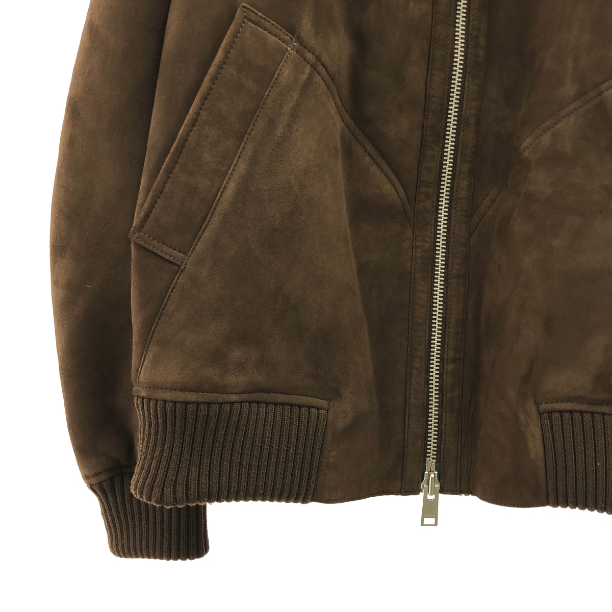 その他 羊革 ムートン レザー ボア ロゴジップ ジャケット