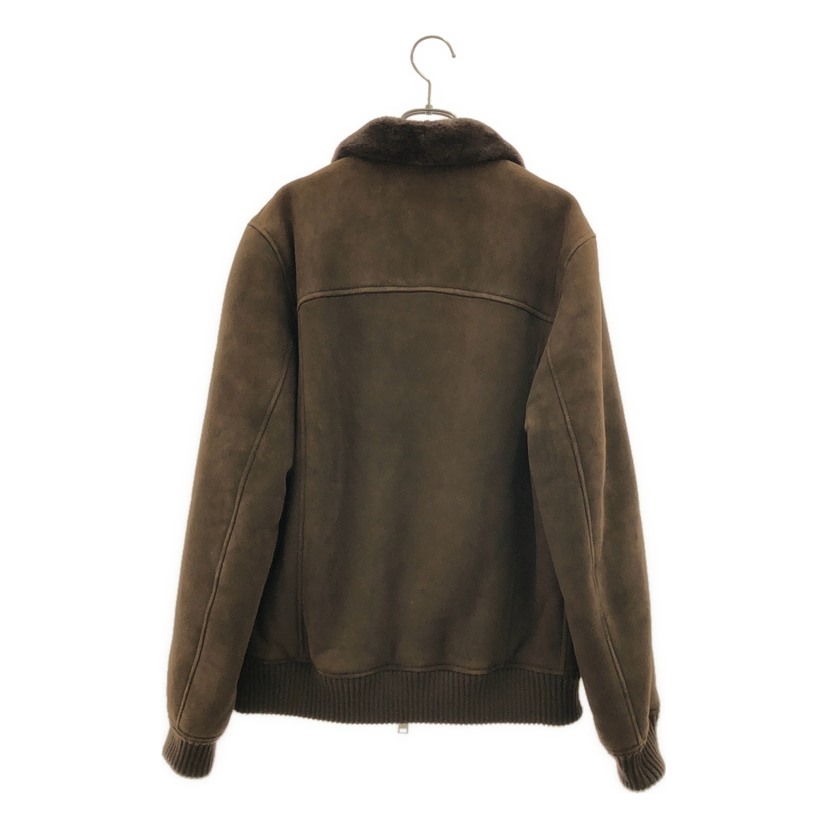 その他 羊革 ムートン レザー ボア ロゴジップ ジャケット