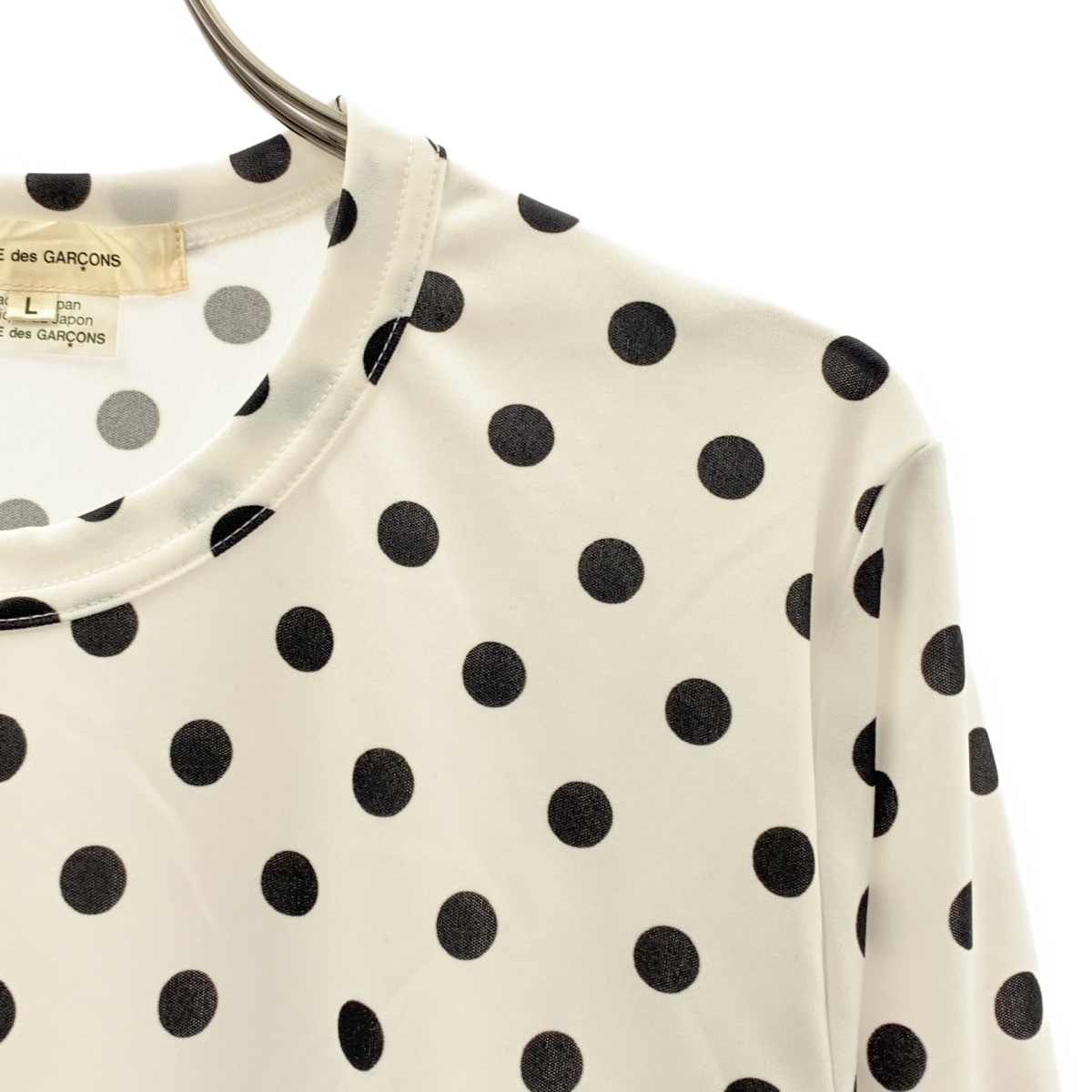 COMME des GARCONS / コムデギャルソン ポリエステル ドット ロングスリーブ カットソー