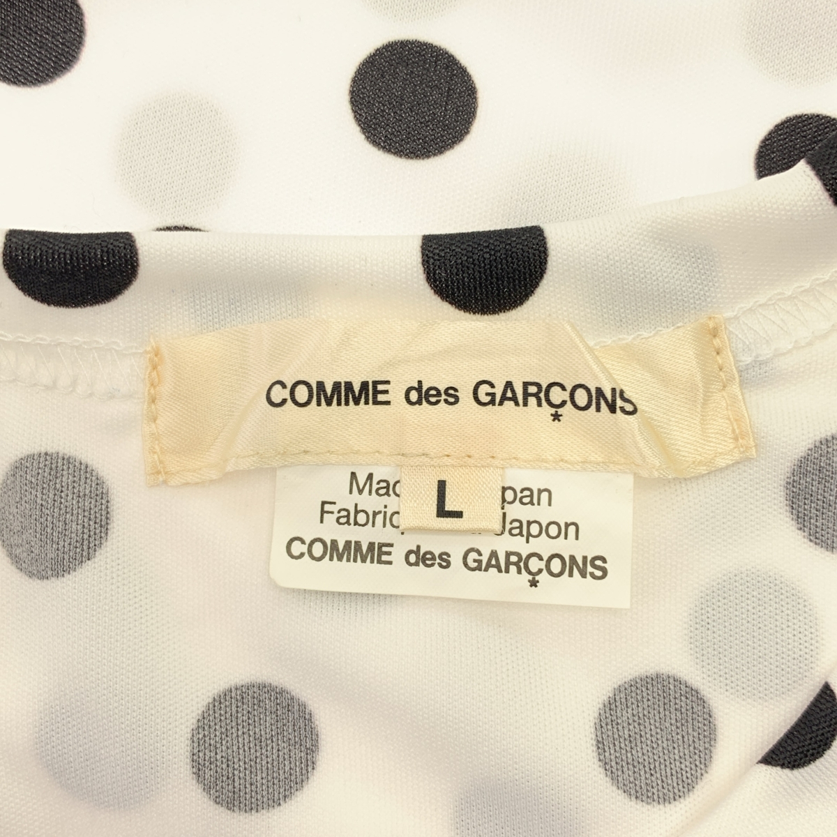 COMME des GARCONS / コムデギャルソン ポリエステル ドット ロングスリーブ カットソー