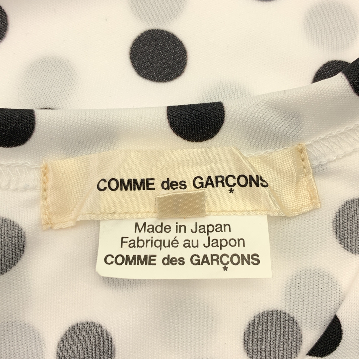 COMME des GARCONS / コムデギャルソン ポリエステル ドット ロングスリーブ カットソー