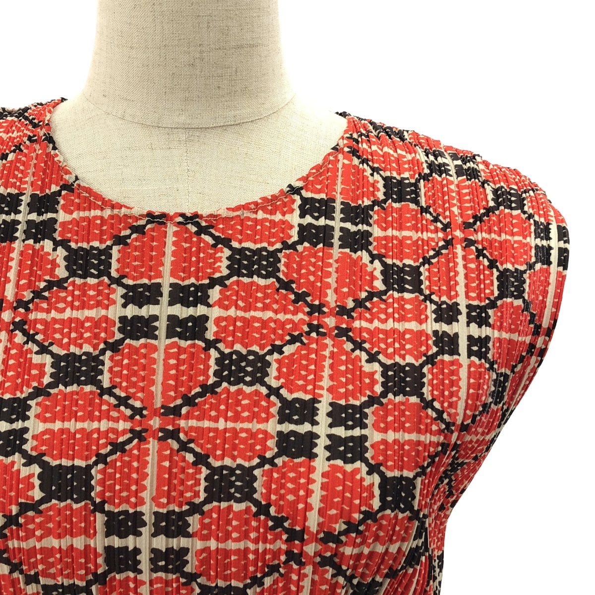 PLEATS PLEASE ISSEY MIYAKE / プリーツプリーズイッセイミヤケ 総柄 ノースリーブ プルオーバー