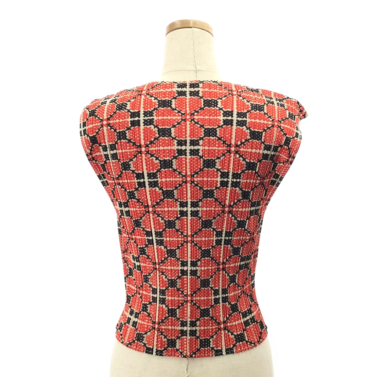 PLEATS PLEASE ISSEY MIYAKE / プリーツプリーズイッセイミヤケ 総柄 ノースリーブ プルオーバー