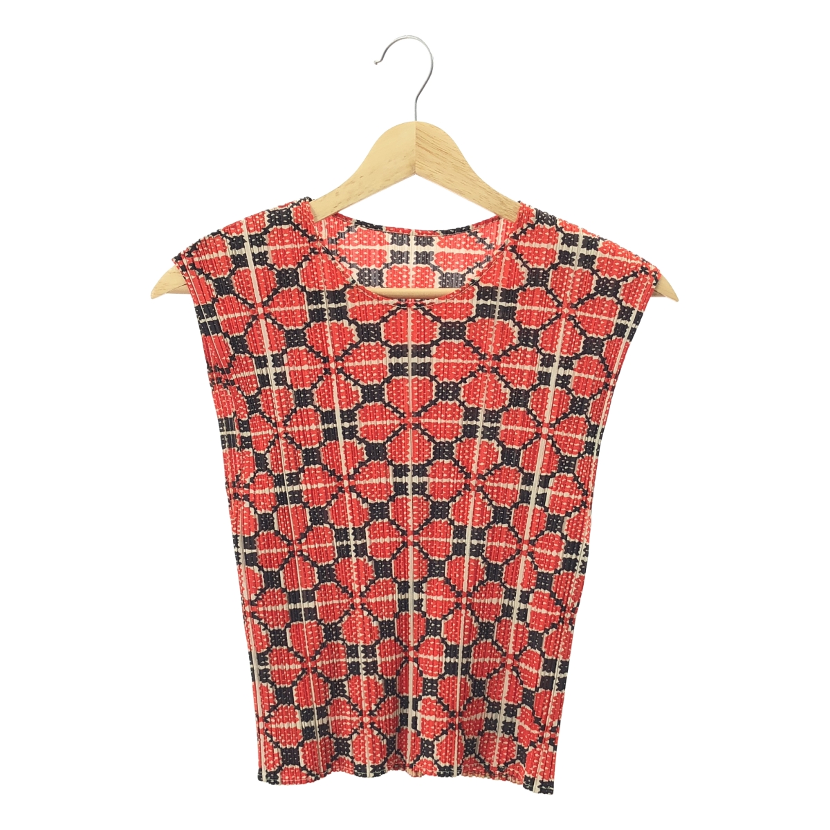 PLEATS PLEASE ISSEY MIYAKE / プリーツプリーズイッセイミヤケ 総柄 ノースリーブ プルオーバー