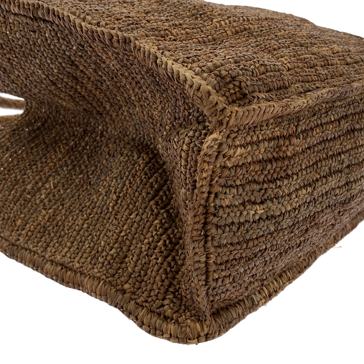 MAISON N.H PARIS / メゾンエヌアッシュパリ Avril Bag  ラフィア スクエア トートバッグ