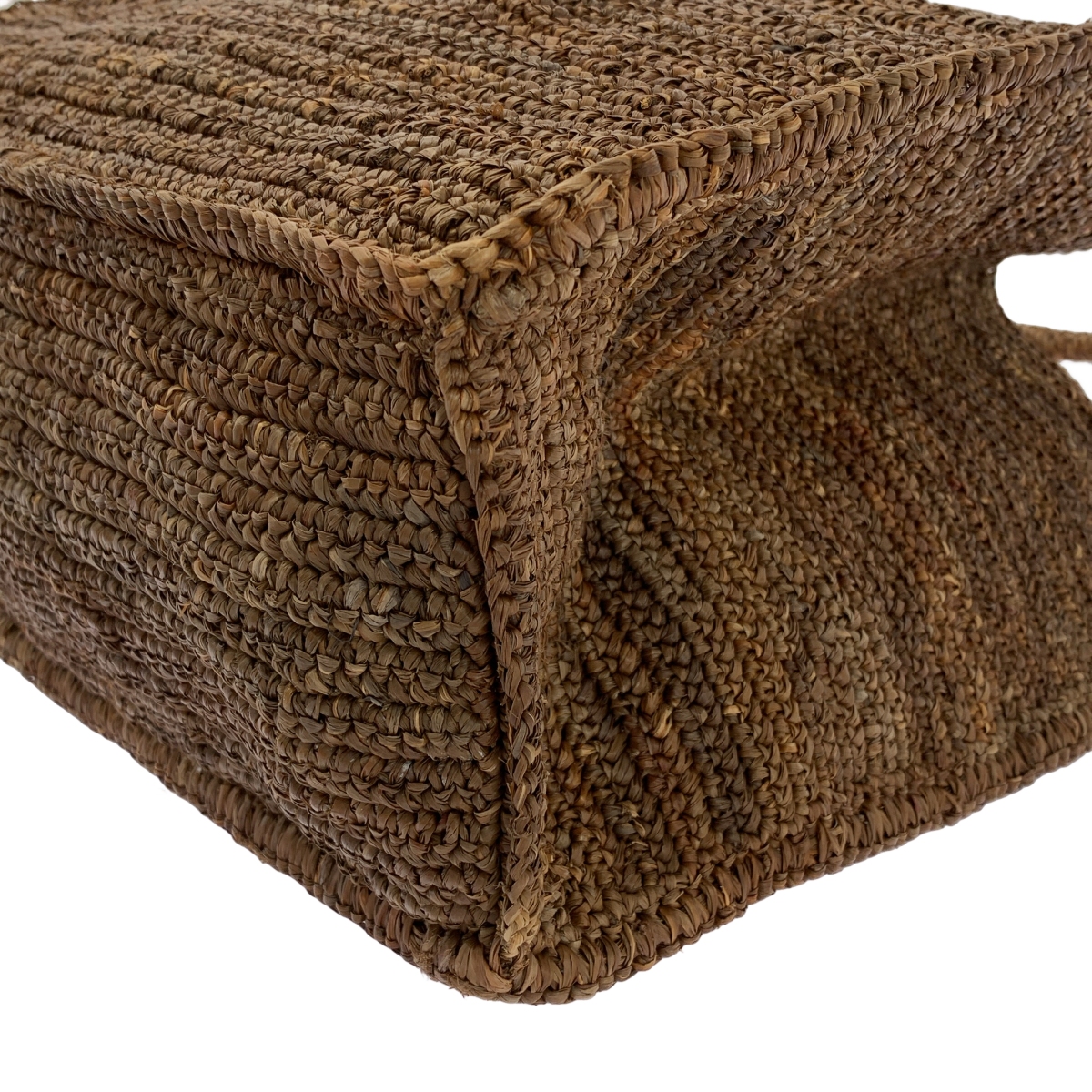 MAISON N.H PARIS / メゾンエヌアッシュパリ Avril Bag  ラフィア スクエア トートバッグ