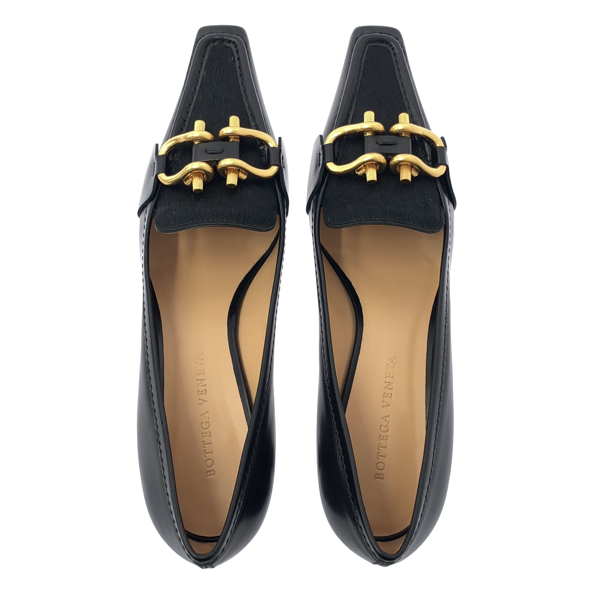 BOTTEGA VENETA / ボッテガヴェネタ BVマダム スクエアトゥ ルイヒール パンプス