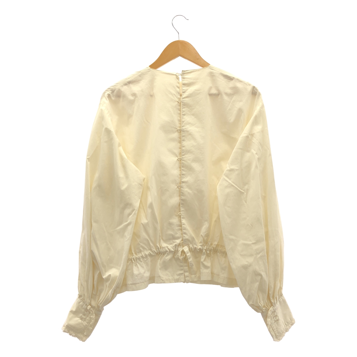 madder madder / マダマダ レース切替 コットン ギャザーブラウス