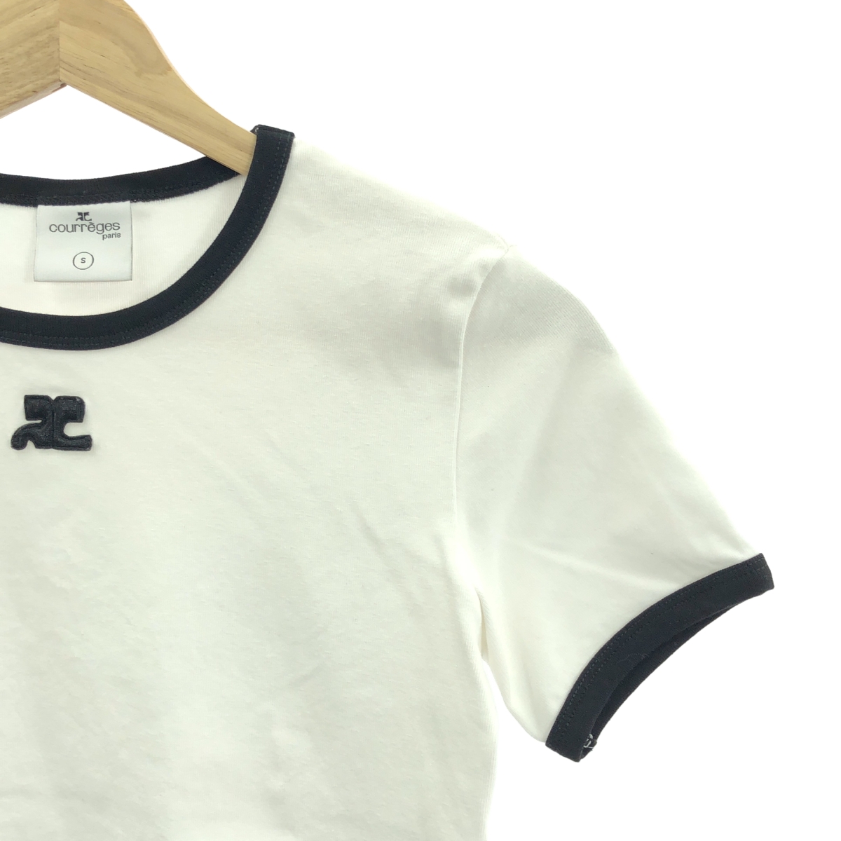 COURREGES / クレージュ ワンポイントロゴ クルーネック Tシャツ カットソー