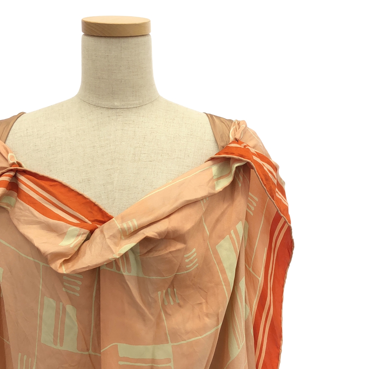 DRIES VAN NOTEN / ドリスヴァンノッテン バックレーヨン ノースリーブ シルクスカーフ ワンピース