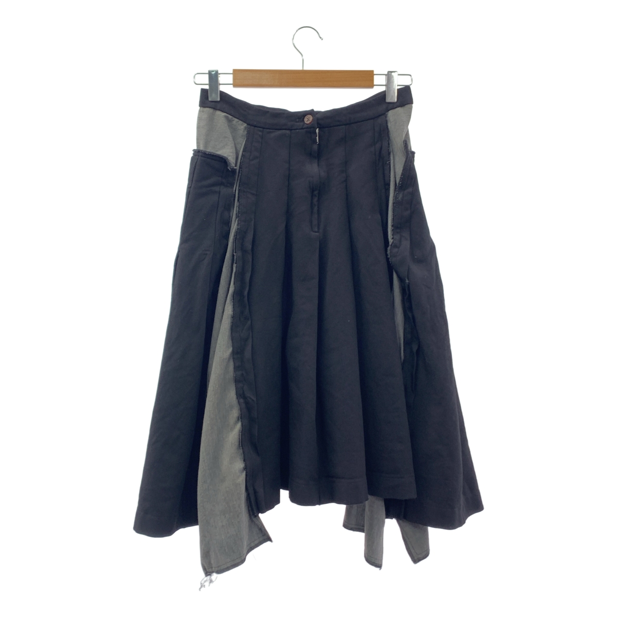 COMME des GARCONS / コムデギャルソン 縮絨ポリエステル 断ち切り プリーツスカート