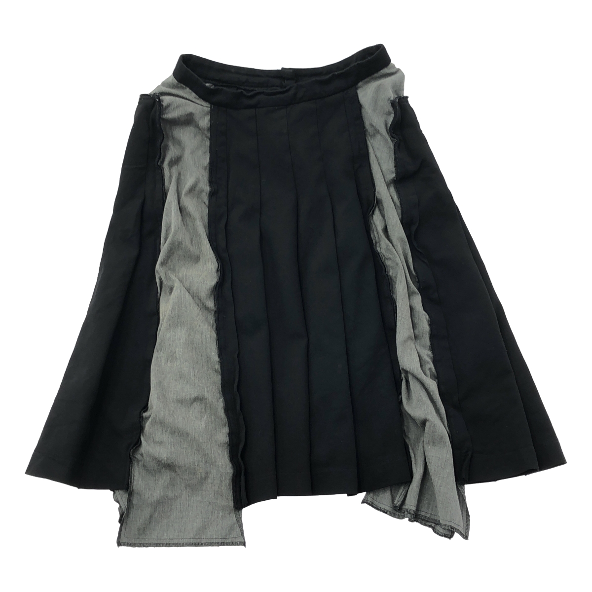 COMME des GARCONS / コムデギャルソン 縮絨ポリエステル 断ち切り プリーツスカート