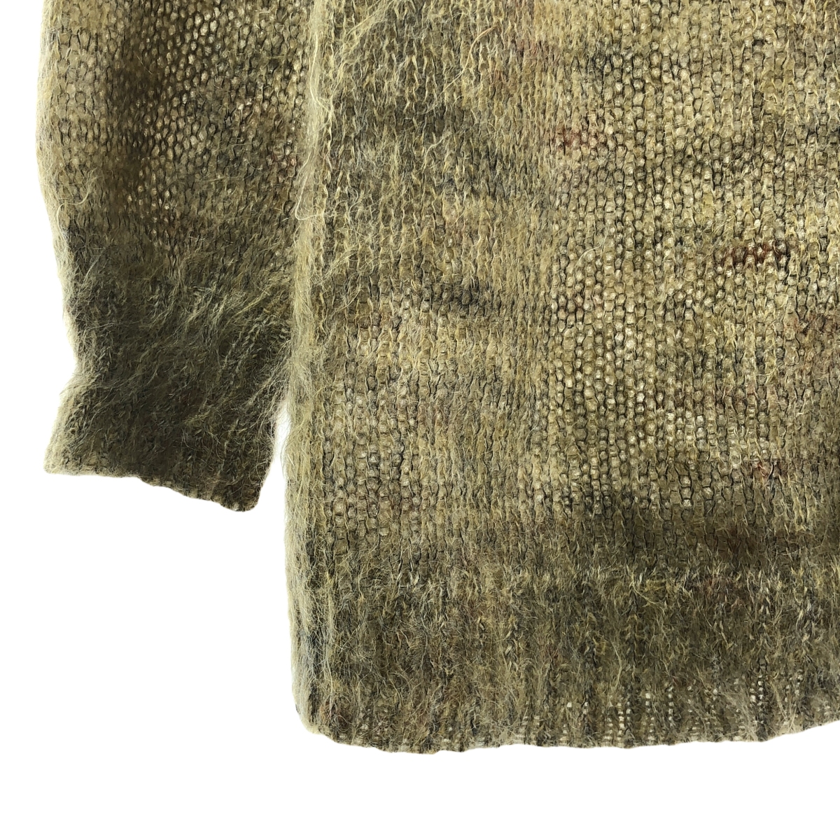 Ganni / ガニー Brushed Mohair Cardigan / モヘヤ ウール ロゴ 金ボタン ニット カーディガン