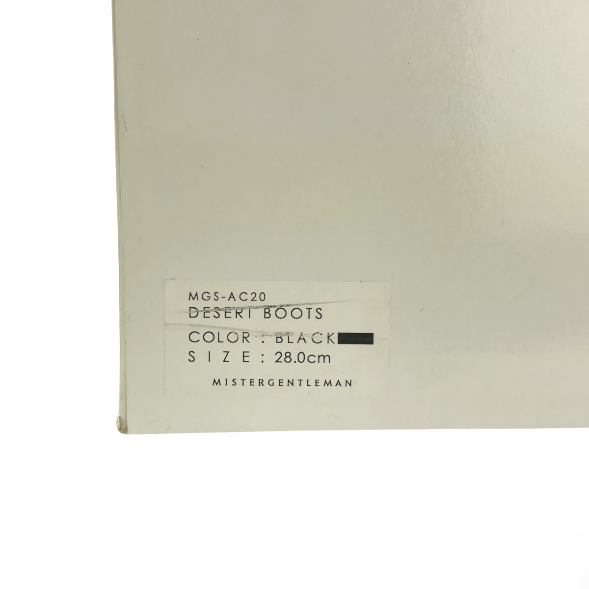 Mr.GENTLEMAN / ミスタージェントルマン DESERT BOOTS デザートブーツ