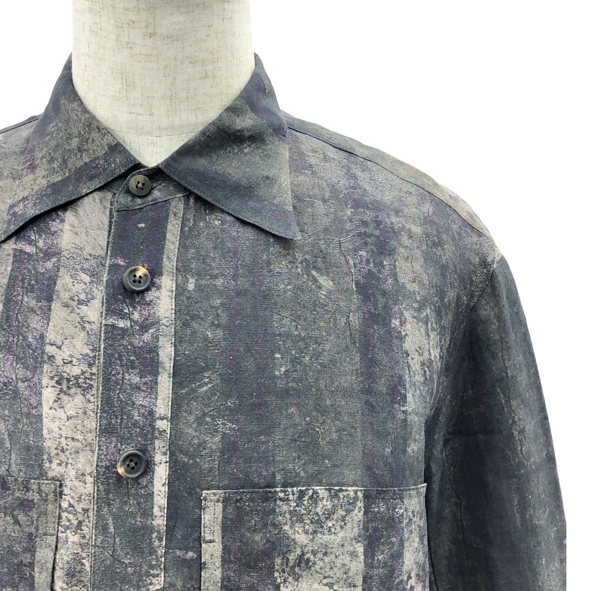 ziggy chen / ジギーチェン Digital Print Long Shirt / 総柄 オーバー シャツ