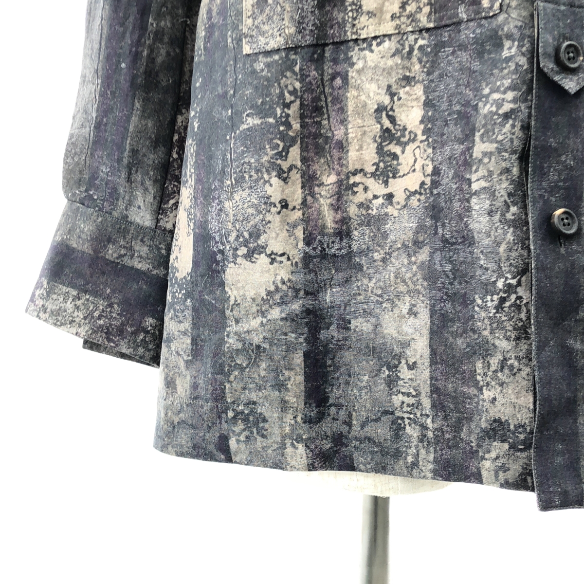 ziggy chen / ジギーチェン Digital Print Long Shirt / 総柄 オーバー シャツ