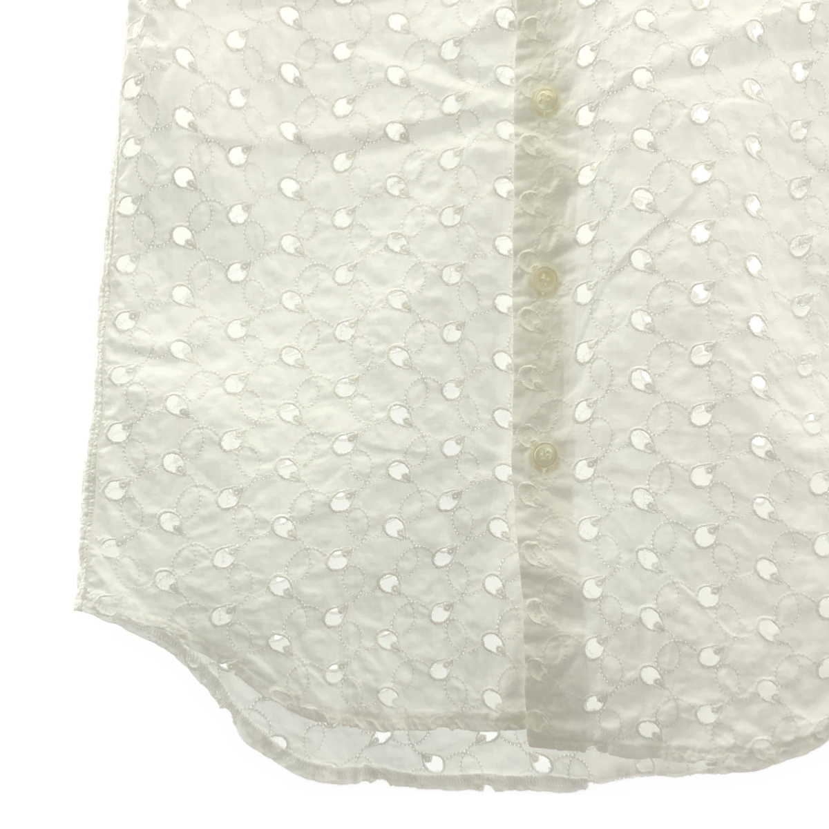 JUNYA WATANABE COMME des GARCONS / ジュンヤワタナベ コットン カットワーク ハーフスリーブシャツ