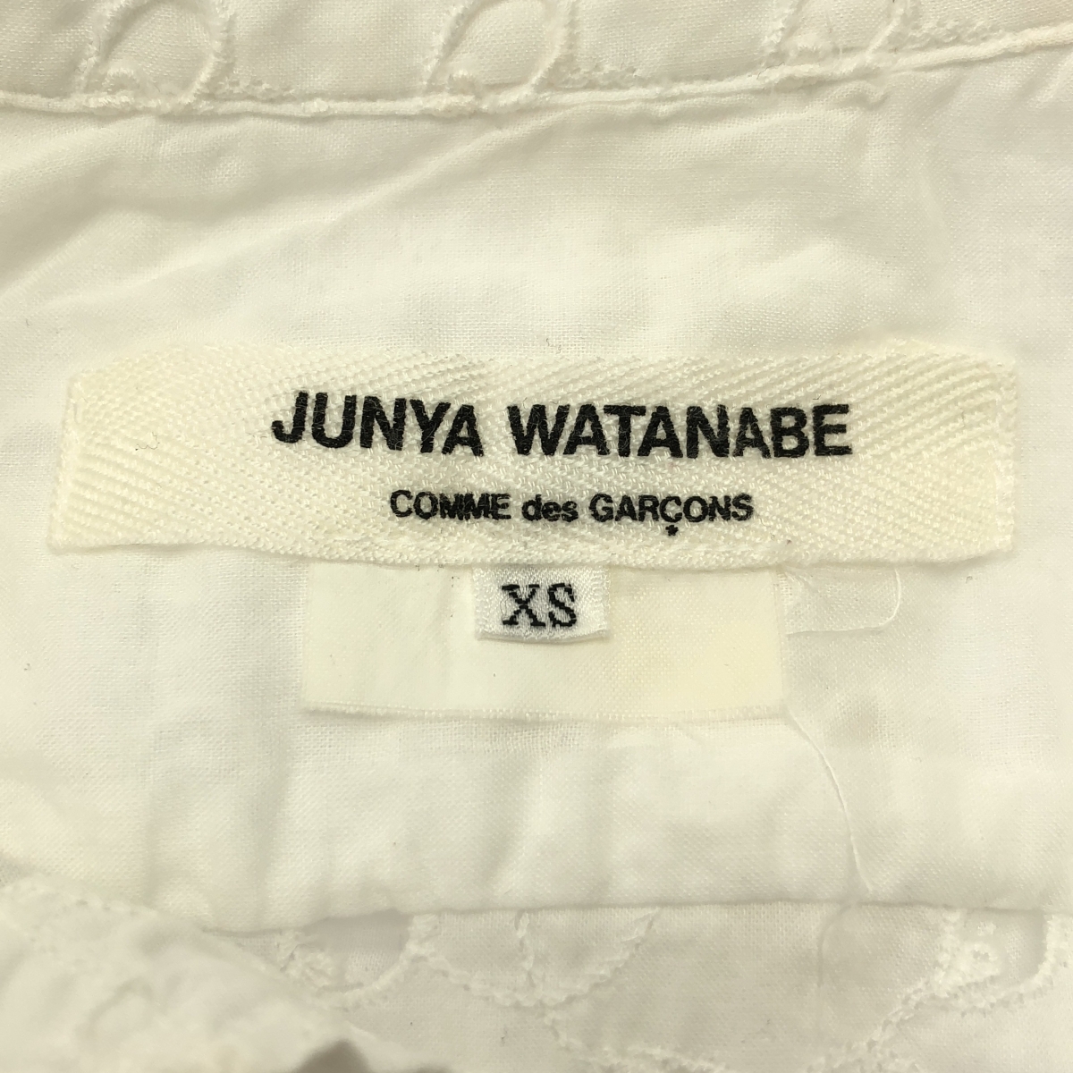 JUNYA WATANABE COMME des GARCONS / ジュンヤワタナベ コットン カットワーク ハーフスリーブシャツ
