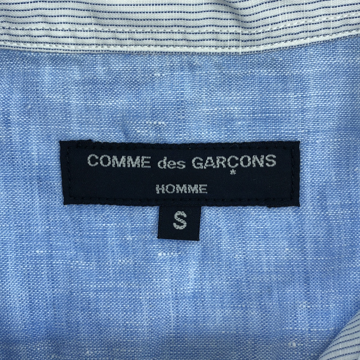 COMME des GARCONS HOMME / コムデギャルソンオム コットン リネン ストライプ レギュラーカラー シャツ