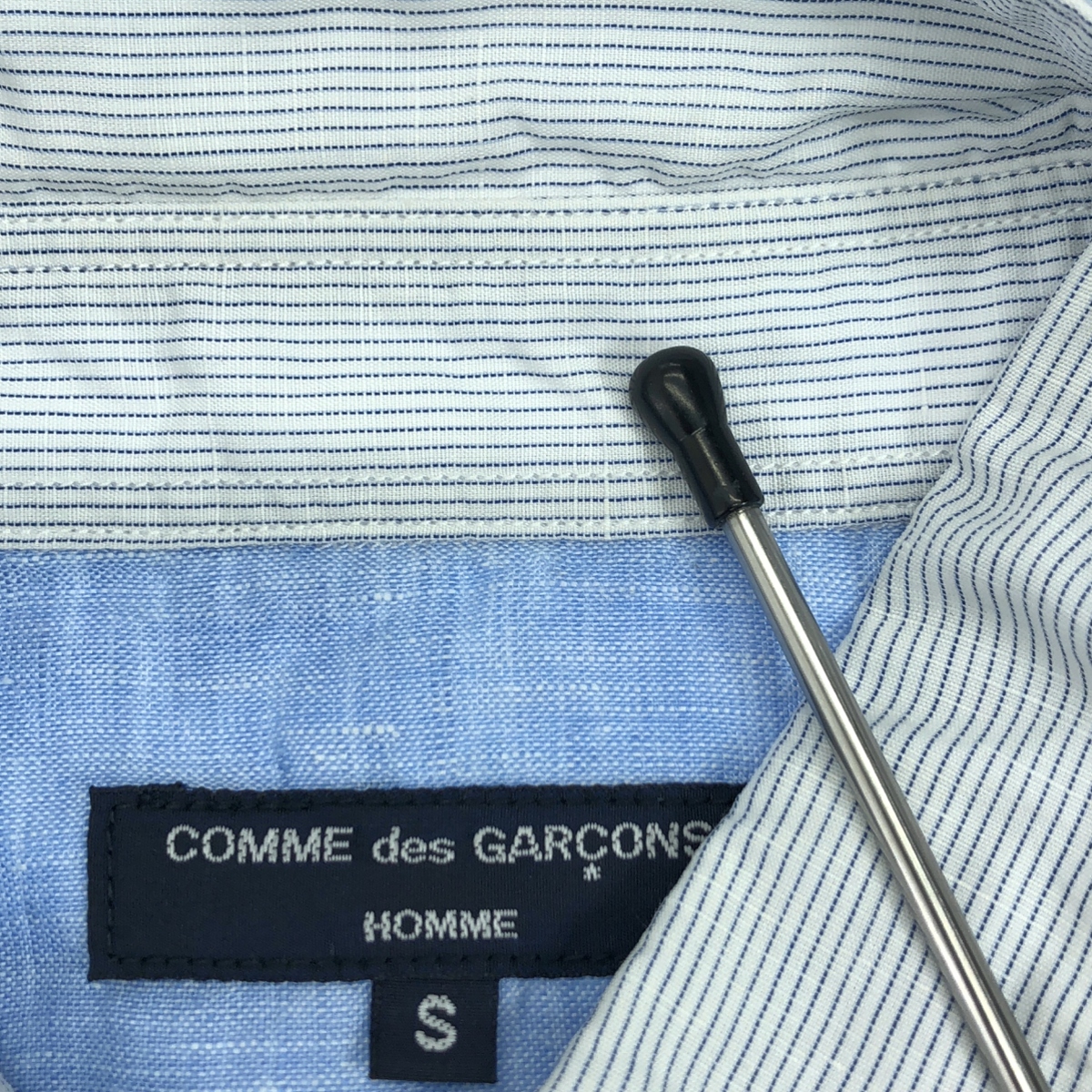 COMME des GARCONS HOMME / コムデギャルソンオム コットン リネン ストライプ レギュラーカラー シャツ