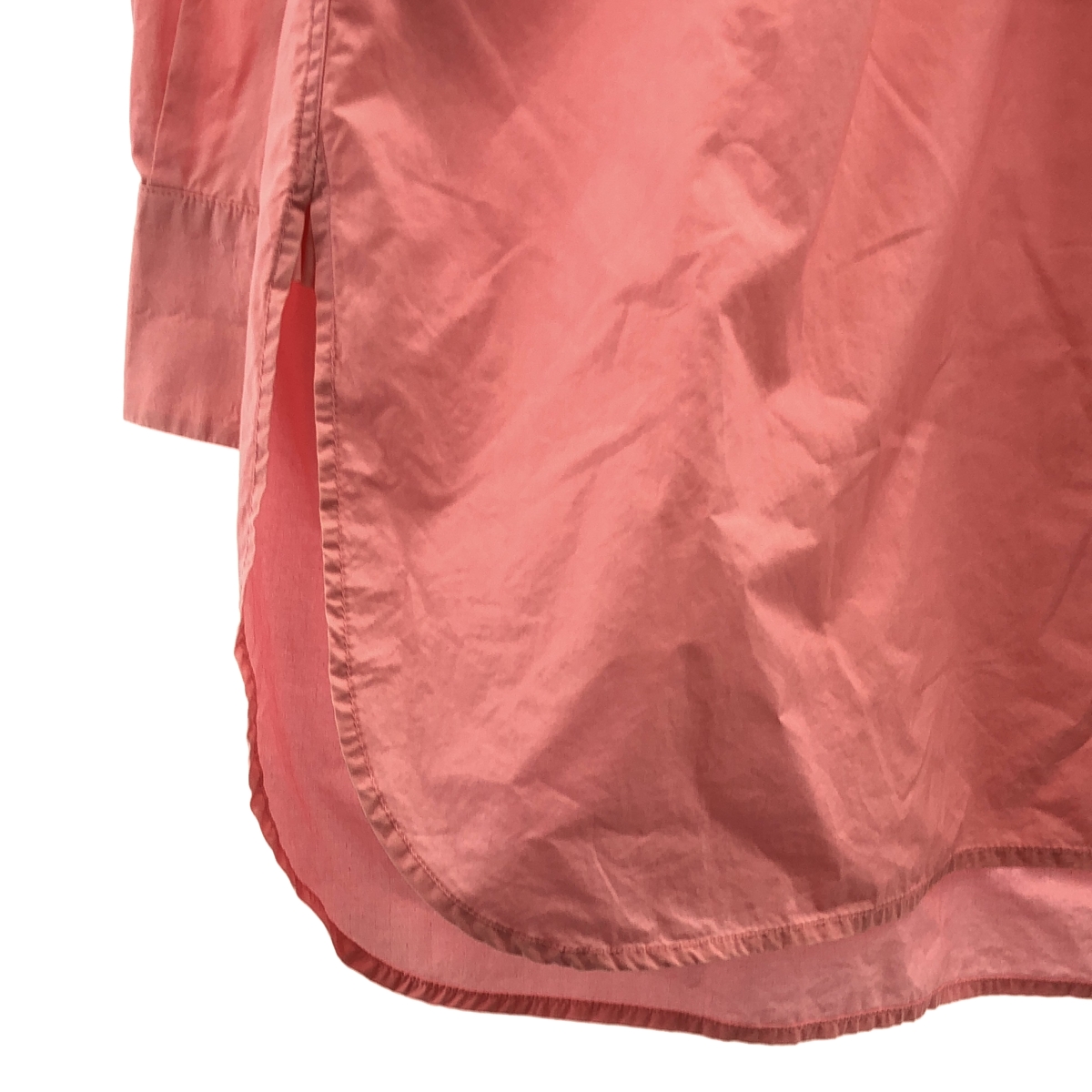 Plan C / プランシー コットン フリル プルオーバー ロング シャツ ワンピース