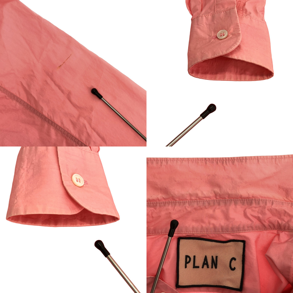 Plan C / プランシー コットン フリル プルオーバー ロング シャツ ワンピース