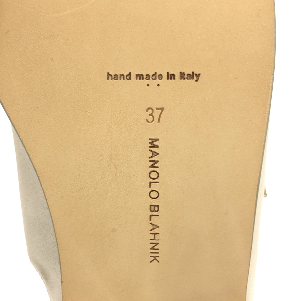 MANOLO BLAHNIK / マノロブラニク STURLUS HANGISI ストラス ハンギシ サテン ビジュー装飾 サンダル