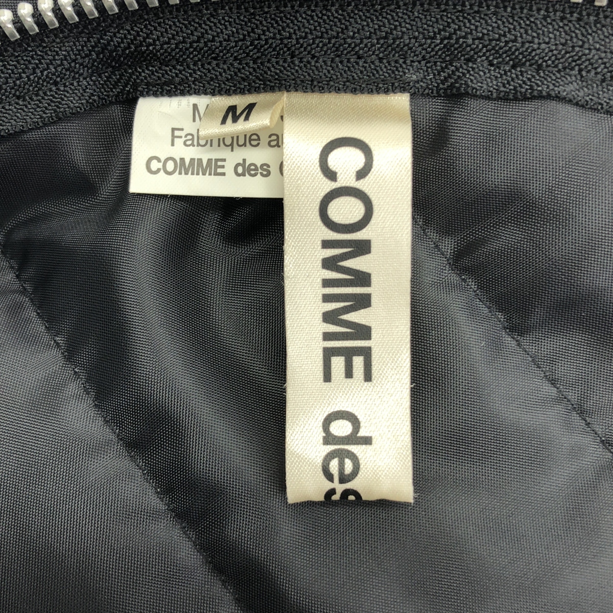 COMME des GARCONS / コムデギャルソン 変形 レース装飾 バックジップ オーバー ドレス ワンピース / キルティング総裏地