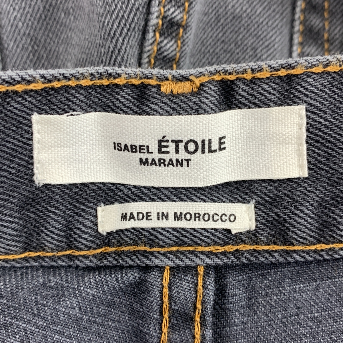 ISABEL MARANT ETOILE / イザベルマランエトワール エンブロイダリー ロゴ ストレート デニムパンツ