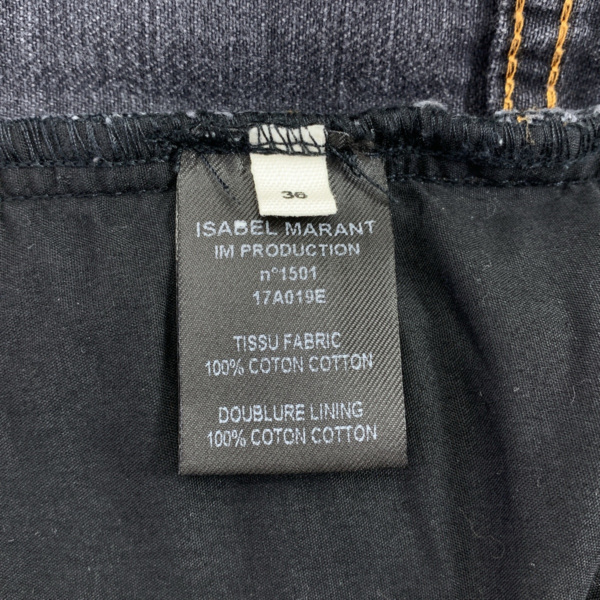 ISABEL MARANT ETOILE / イザベルマランエトワール エンブロイダリー ロゴ ストレート デニムパンツ