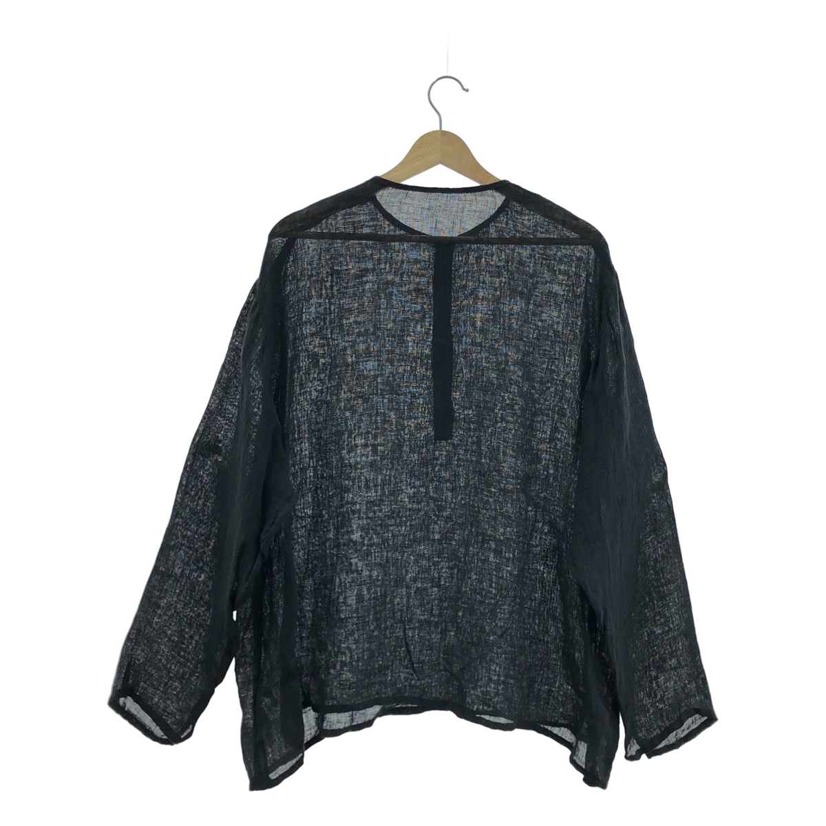 Framework / フレームワーク LINEN クレープ ヘンリー ネック ブラウス シャツ