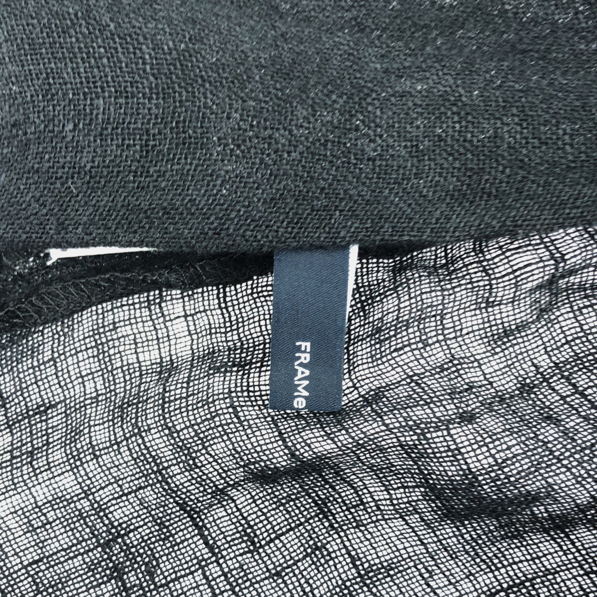 Framework / フレームワーク LINEN クレープ ヘンリー ネック ブラウス シャツ