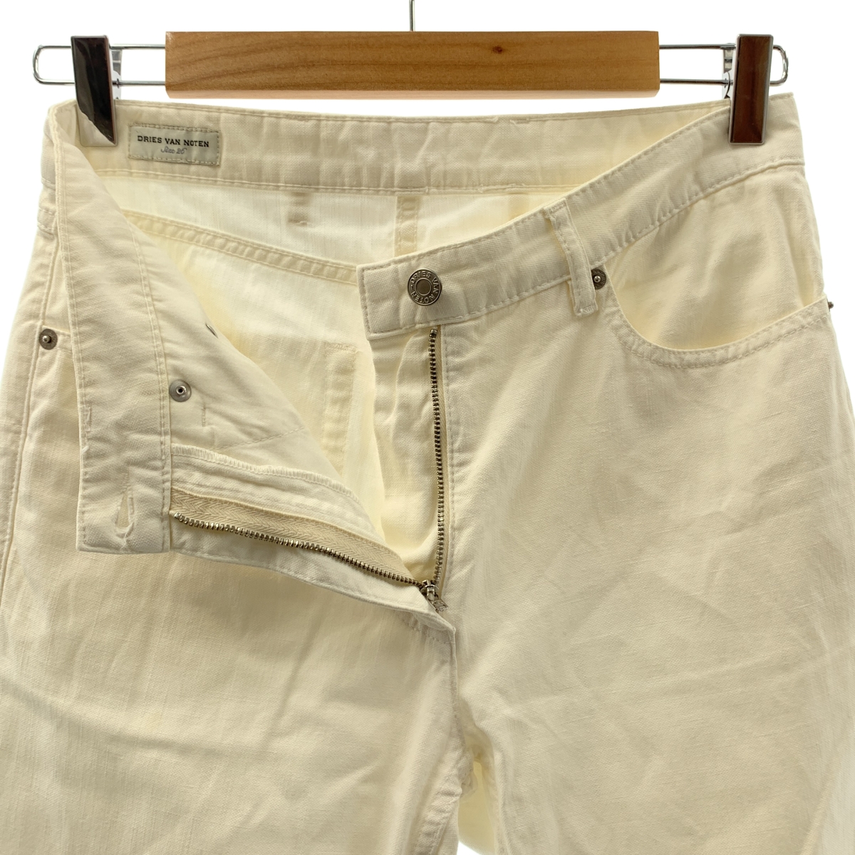 DRIES VAN NOTEN / ドリスヴァンノッテン コットン リネン フレア 5ポケット パンツ