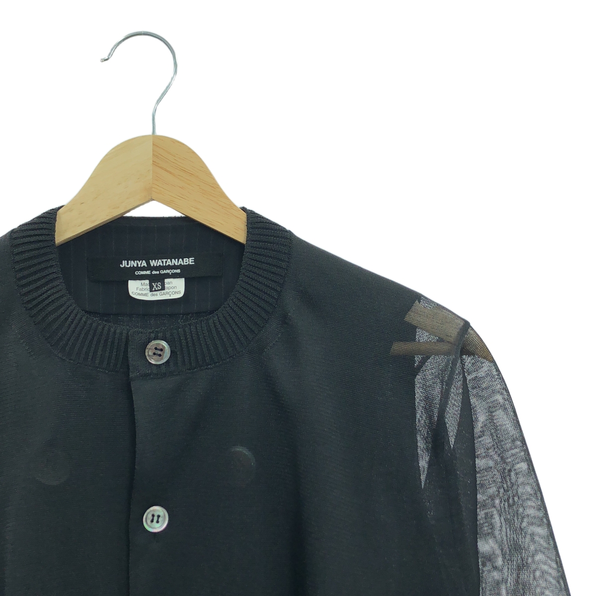 JUNYA WATANABE COMME des GARCONS / ジュンヤワタナベ シアーカーディガン ドッキング レイヤード ウール ワンピース