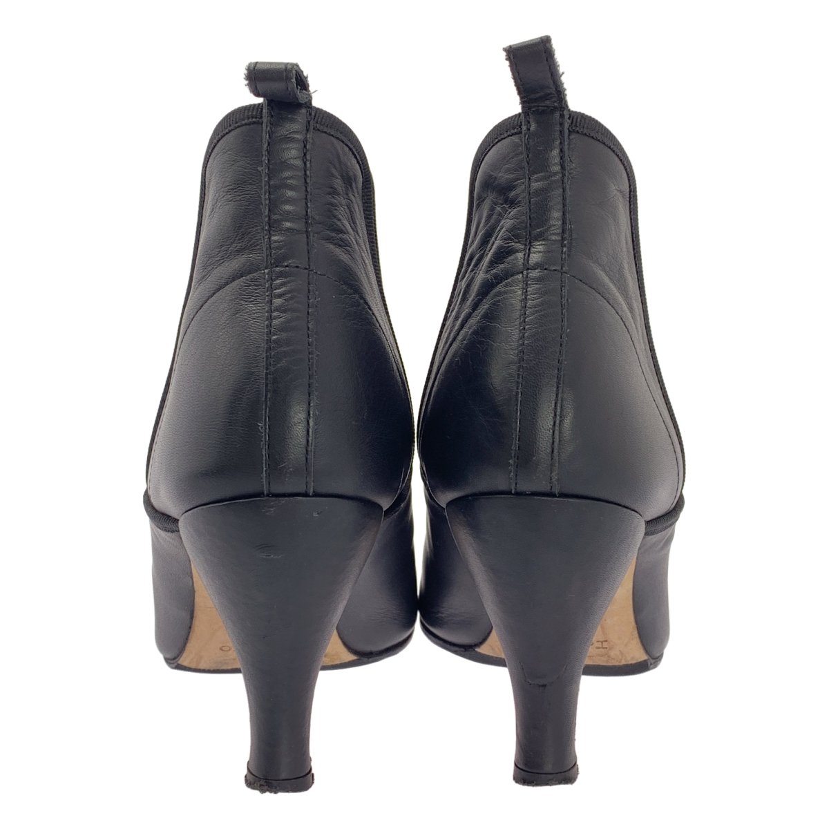 repetto / レペット レザー サイドゴア ヒール ブーティ ショートブーツ