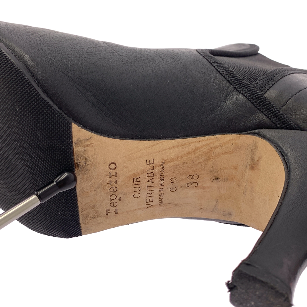 repetto / レペット レザー サイドゴア ヒール ブーティ ショートブーツ