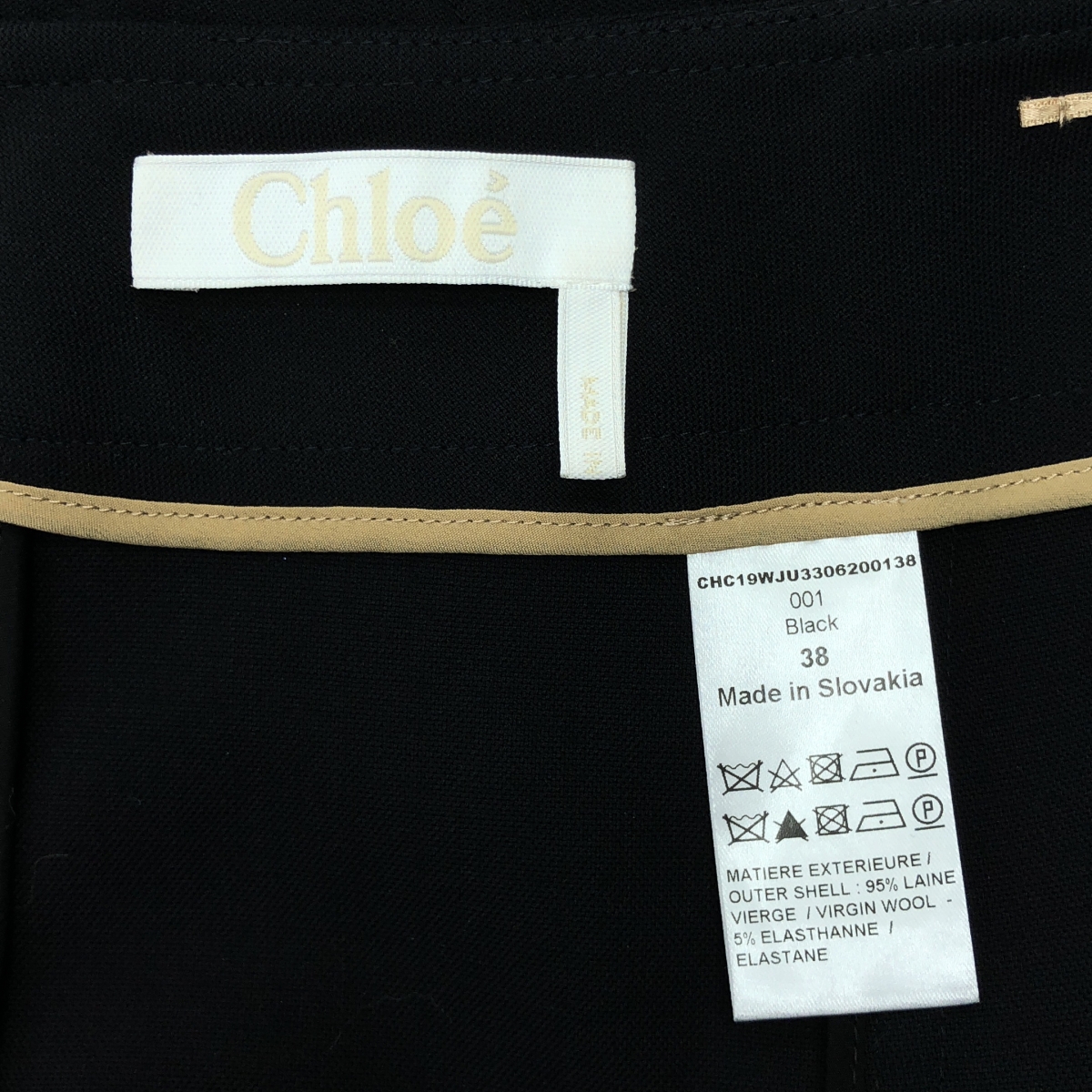 Chloe / クロエ ロゴボタン サイドジップ スカート