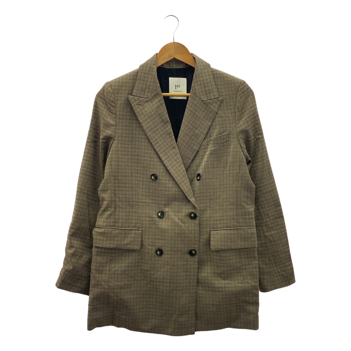 美品 1er Arrondissement チェスターコート アルパカ チェック 美品 1er Arrondissement チェスターコート アルパカ チェック