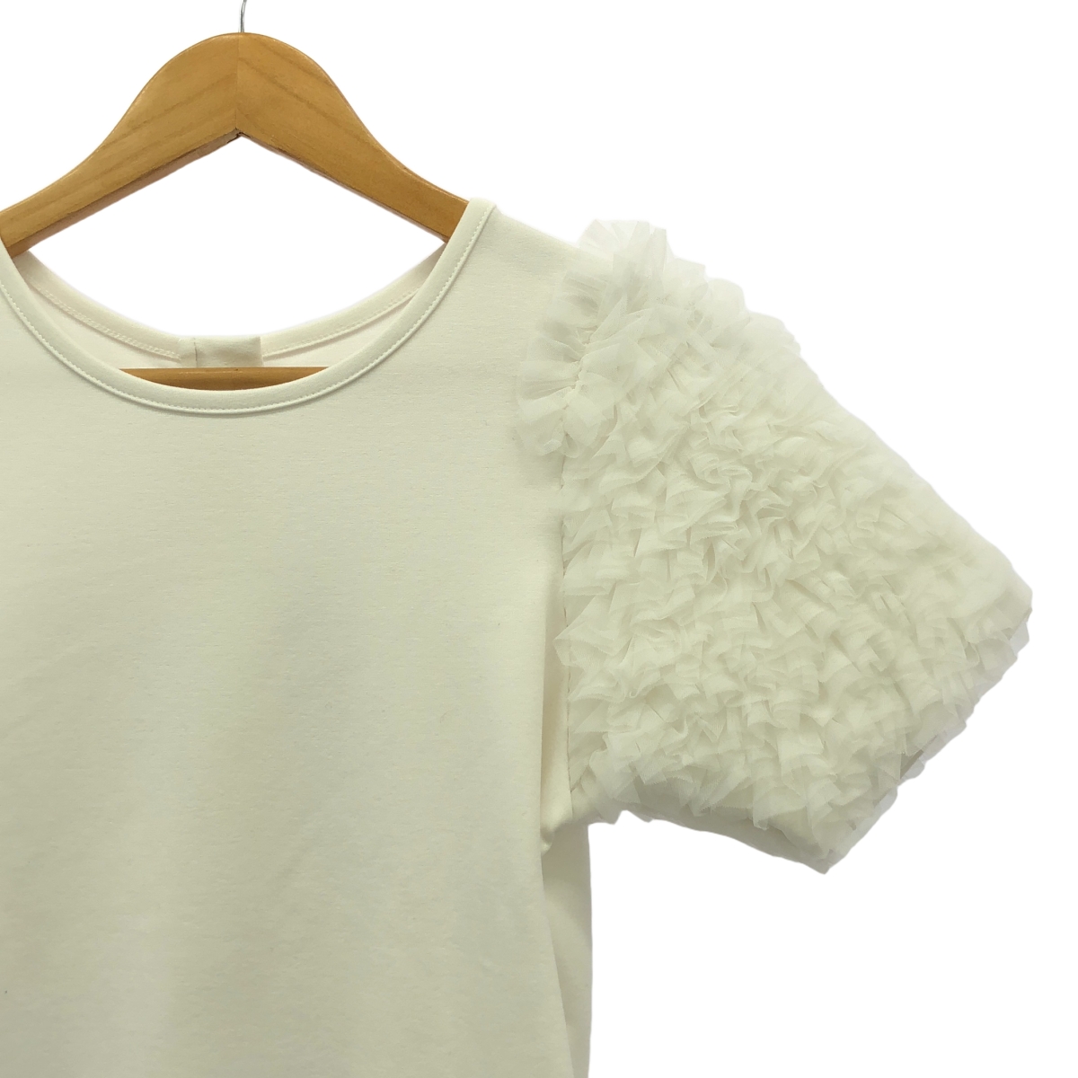 JENNE / ジェンヌ 袖ボリュームチュールＴシャツ