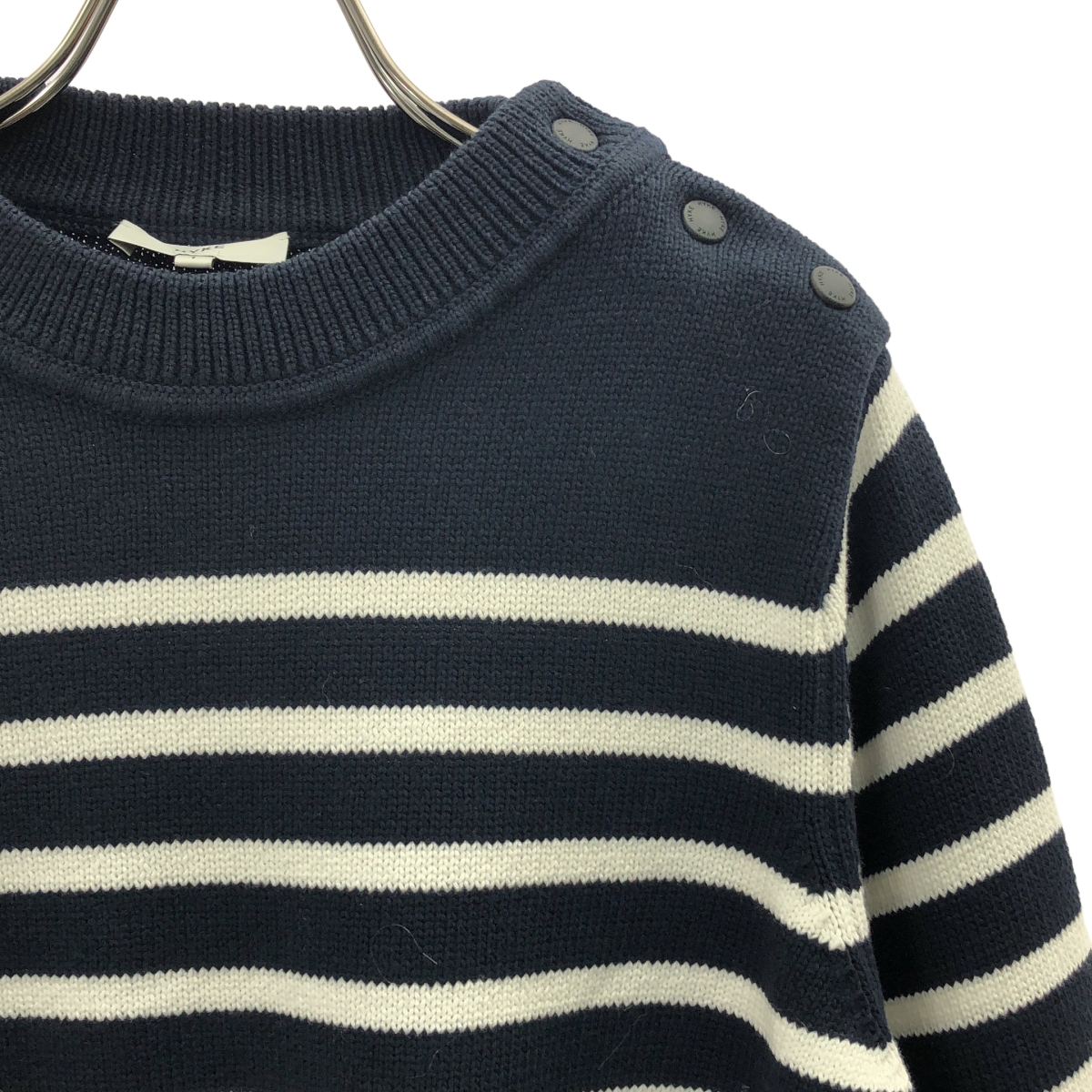 HYKE / ハイク コットン ボーダー ニット