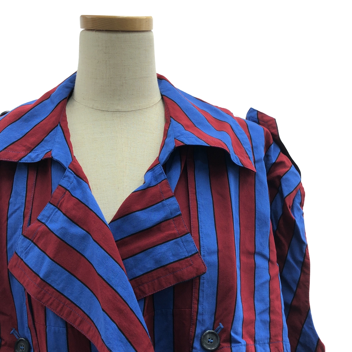 Maison Margiela / メゾンマルジェラ ストライプ トレンチ ノースリーブワンピース