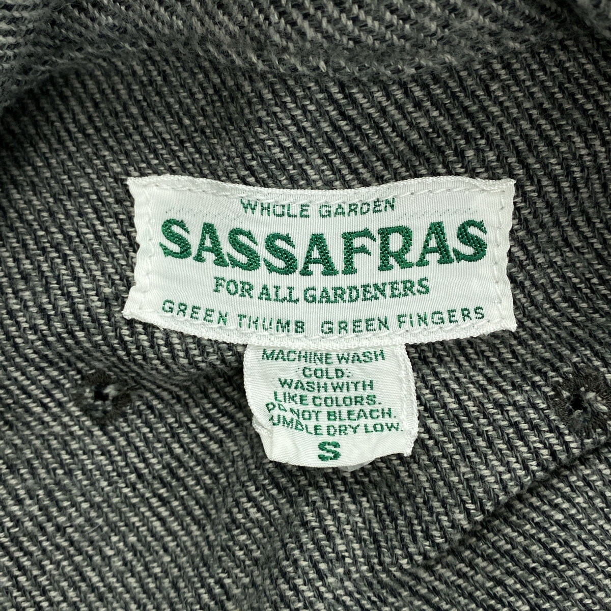 SASSAFRAS / ササフラス Green Thumb Shirt コットンフランネル グリーンサムシャツ