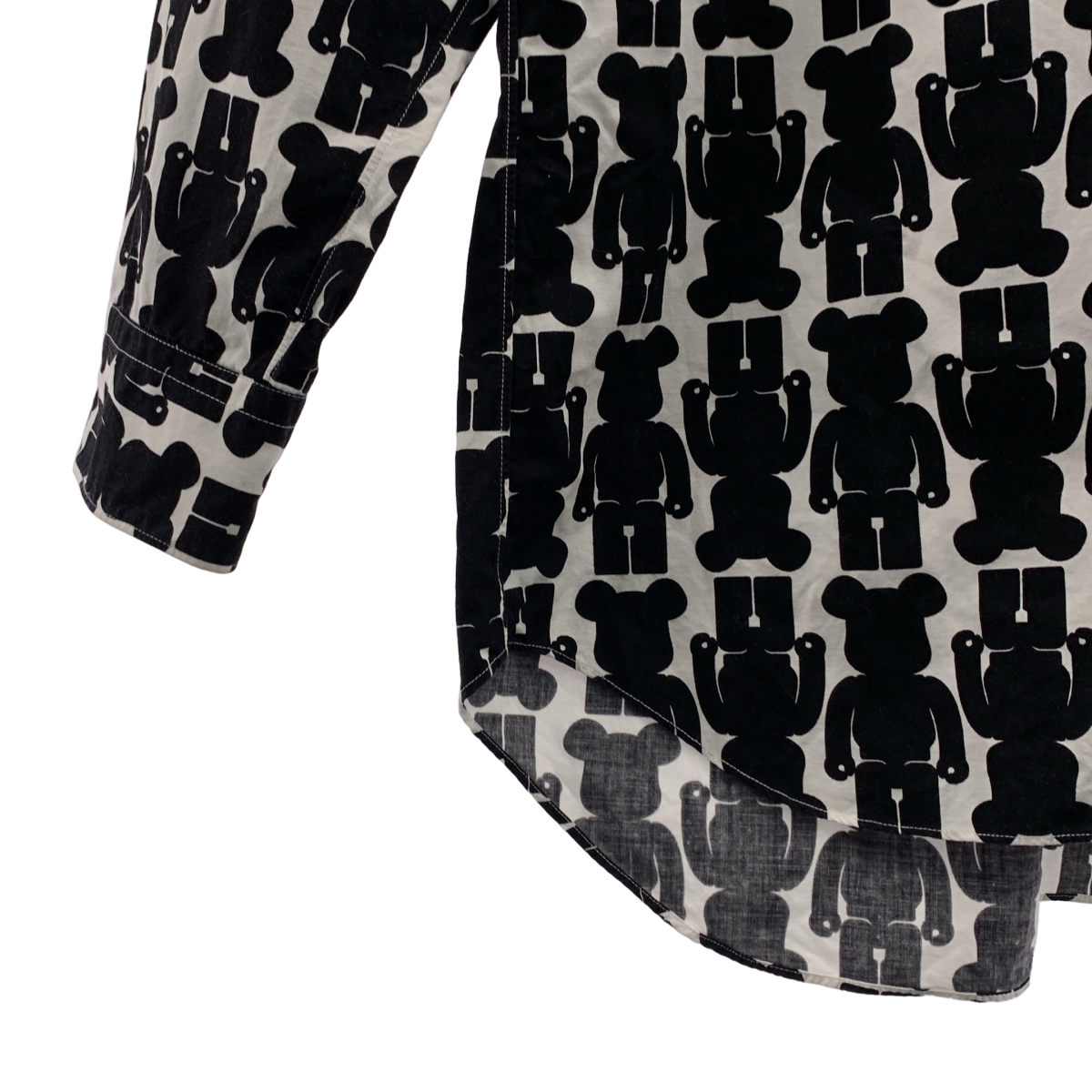 BLACK COMME des GARCONS / ブラックコムデギャルソン × MEDICOM TOY メディコムトイ ベアブリック 総柄プリント シャツ